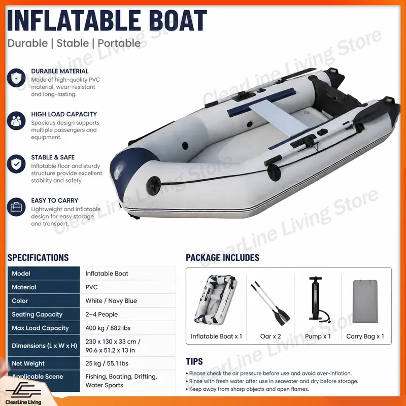 Inflatable Kayak 3 Person - 3 Person PVC Inflatable Boat Mini