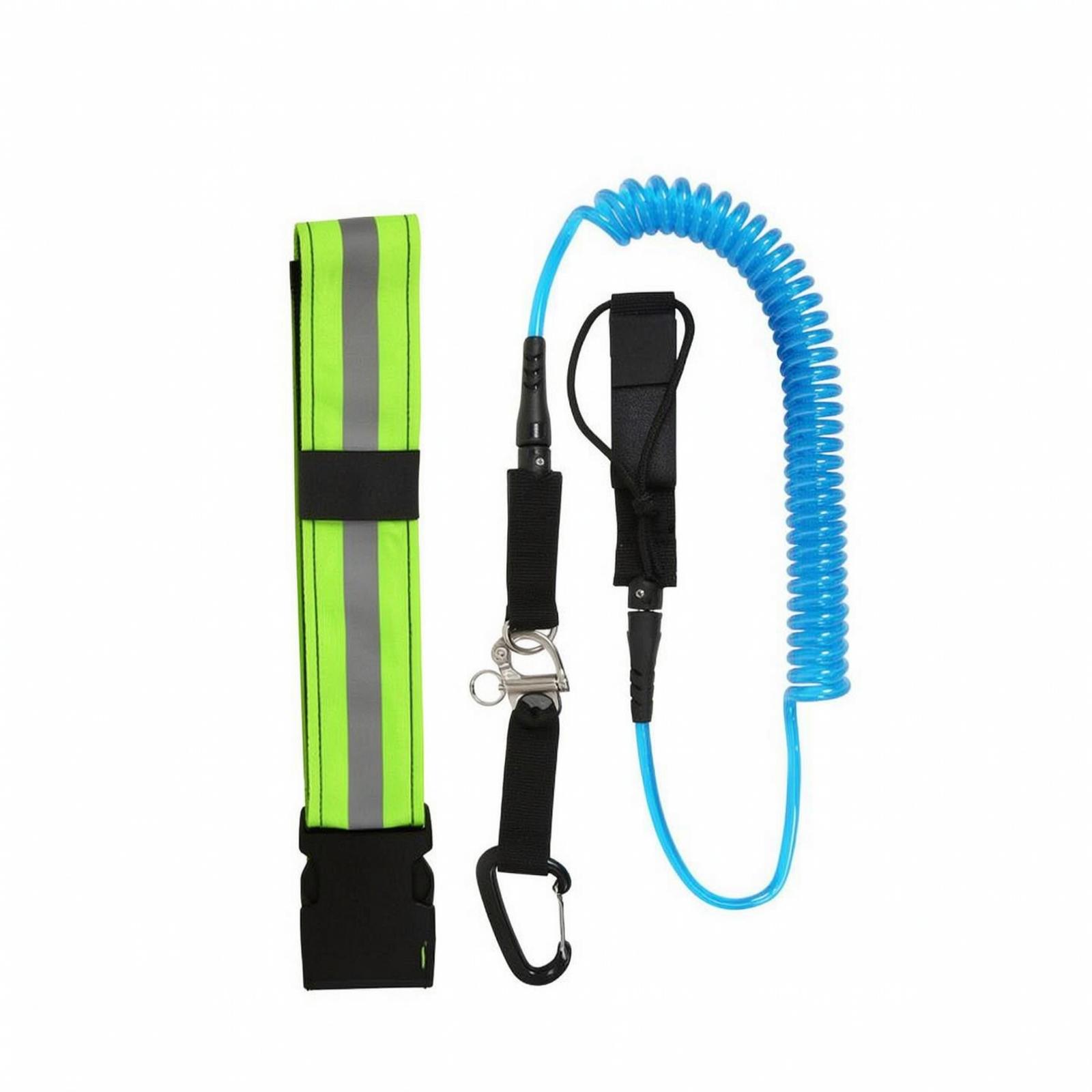 Paddle Board Leash Coiled - Waist Belt Paddle Board Safety Rope