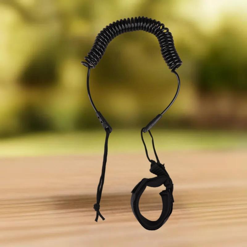 Paddle Board Leash Coiled - Coiled Elastic Ankle Leash for Surfing,