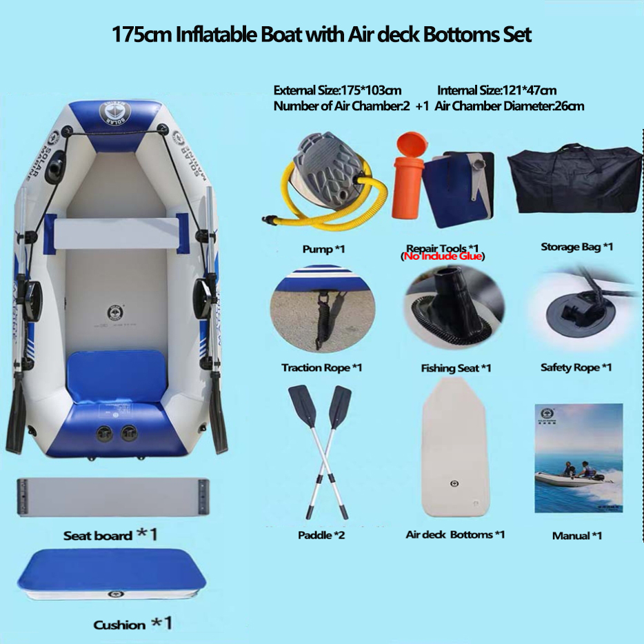 PVC Inflatable Boat 3 Layer In - Inflatable Kayak 3 Person recension och pris