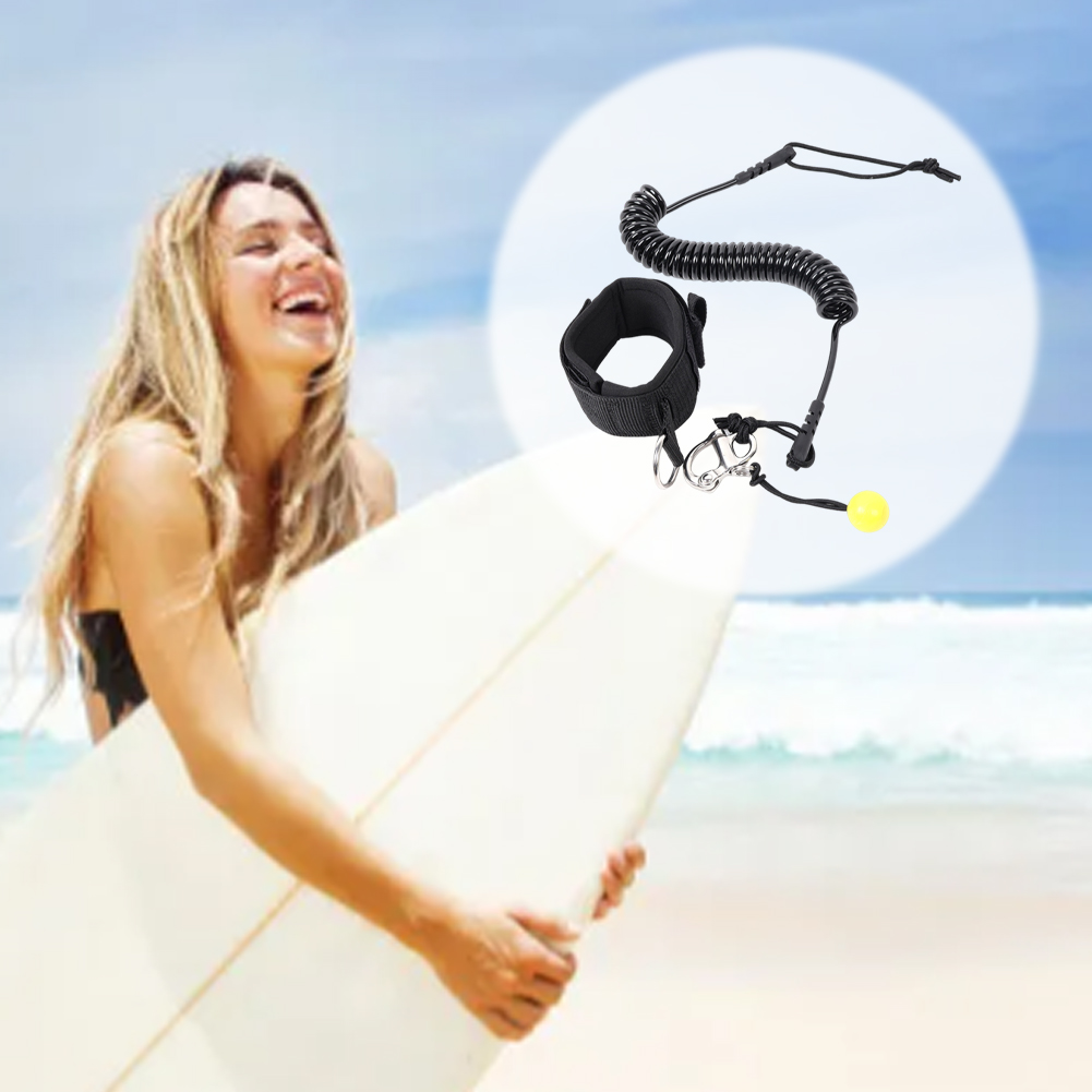 Surfboard Foot Rope Adjustable - Paddle Board Leash Coiled recension och pris