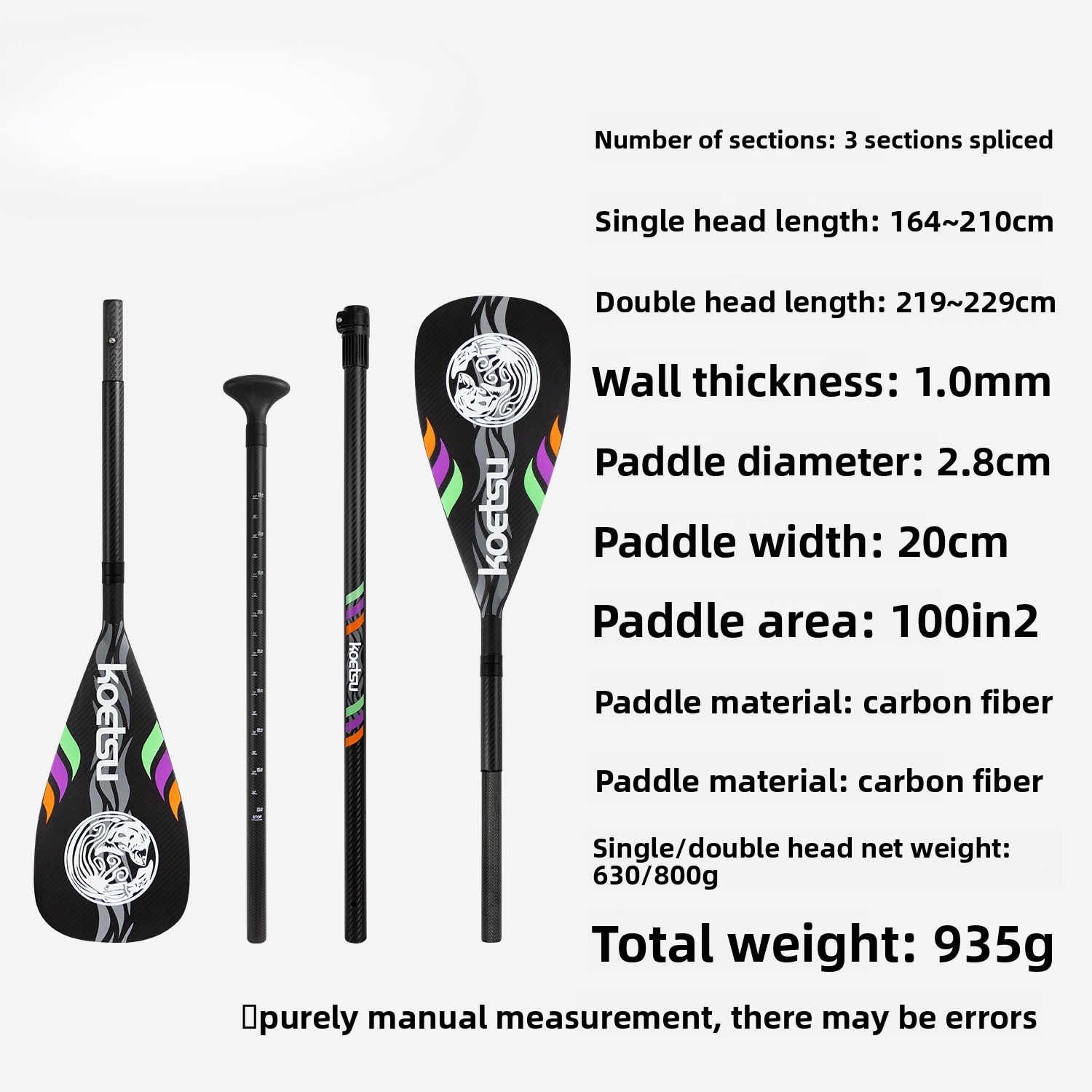 Single Double Head Full Carbon - Sup Paddle Carbon Fiber recension och pris