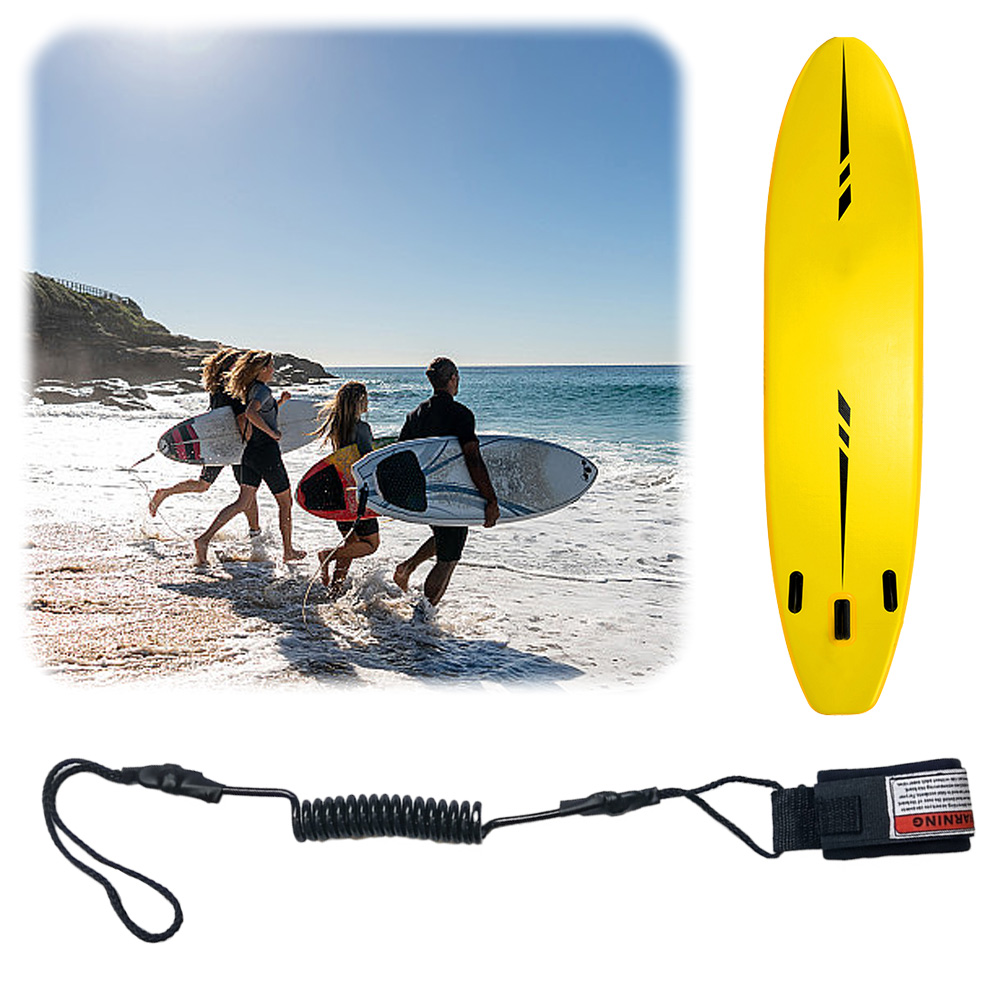 Coiled Body Board Leash Stay B - Paddle Board Leash Coiled recension och pris
